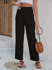 Minimalist Wide Leg High Waist Pants for Women