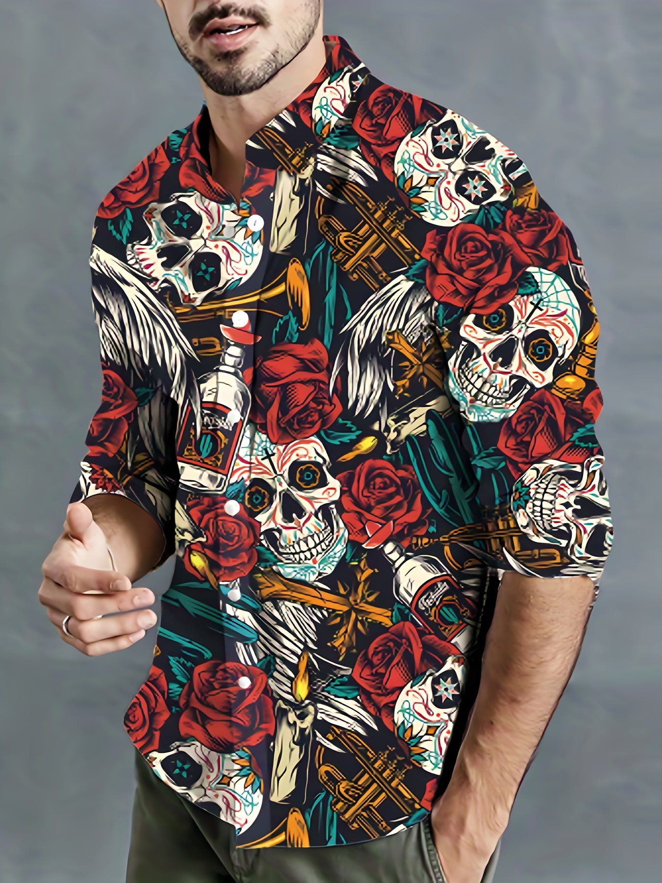 Men's Comfy Long Sleeve Shirt For Autumn