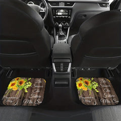 4pcs Sunflower Pattern Car Seat Covers, Front & Rear Seat Cover Set