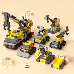6 in 1 Firefighter Plane Building Blocks Crane Construction Set