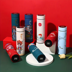 500ml Stainless Steel Vacuum Water Cup Chinese Style Insulated Bottle
