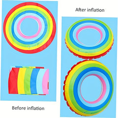 Rainbow Watermelon Inflatable Pool Party Float for Adults & Kids