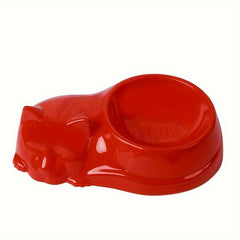Fishbone Pattern Cat Bowl Anti-upset Pet Food Bowl Single Dog Food Bowl