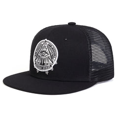 Embroidered God's Eye Men's Mesh Hat