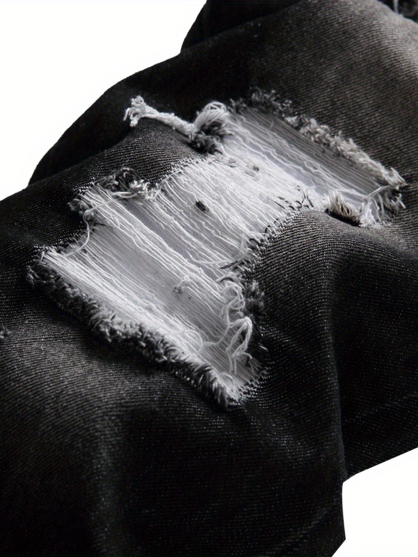 Slim Fit Ripped Jeans Men Casual Street Style Distressed Denim Pants