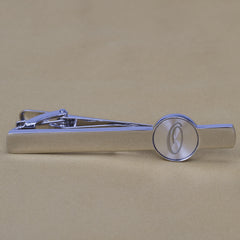 Business Casual Letter Print Copper Silver Tie Clip Gift For Men