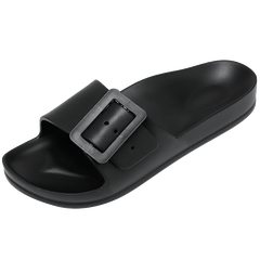 Women's Open Toe Soft Sole Bathroom Slides Non Slip Flat Shoes