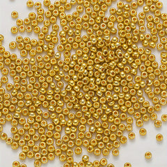 450Pcs Metallic Round Glass Seed Beads 11/0 2.0MM Pony Beads Plated