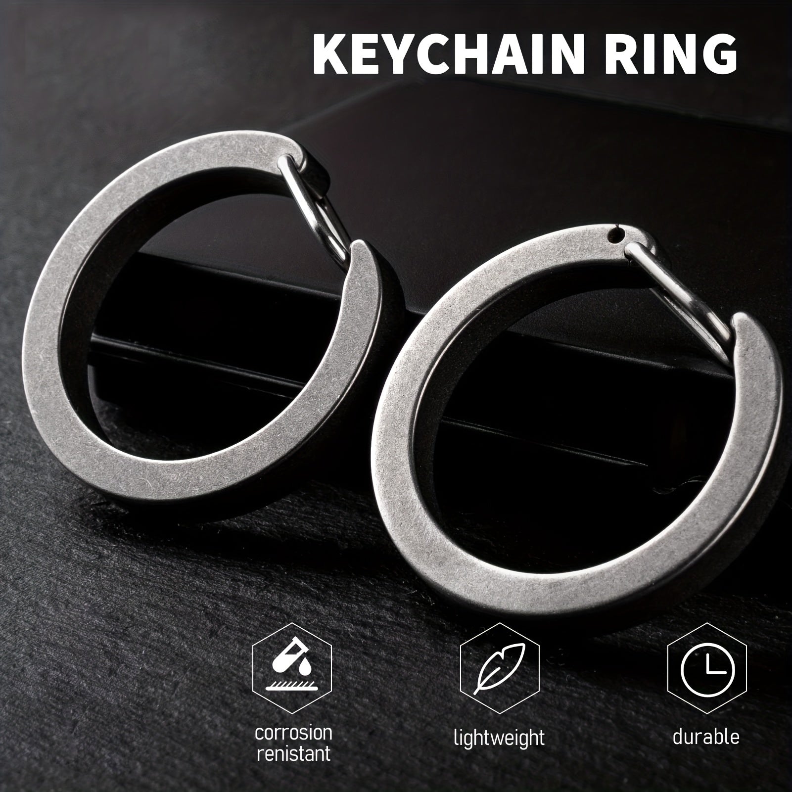 2pcs Steel Carabiner Keychain Quick Release Lightweight for Outdoor