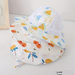 Fruit Print Sunshade Hat Kids Bucket Hat
