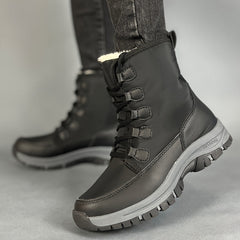 Women's Plush Inner Thermal Hiking Boots Waterproof Comfort Outdoor Mid