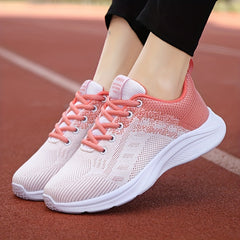 Breathable Ombre Lace Up Women's Running Shoes