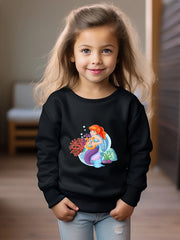 Toddler Mermaid Princess Pattern Sports Sweatshirt Top