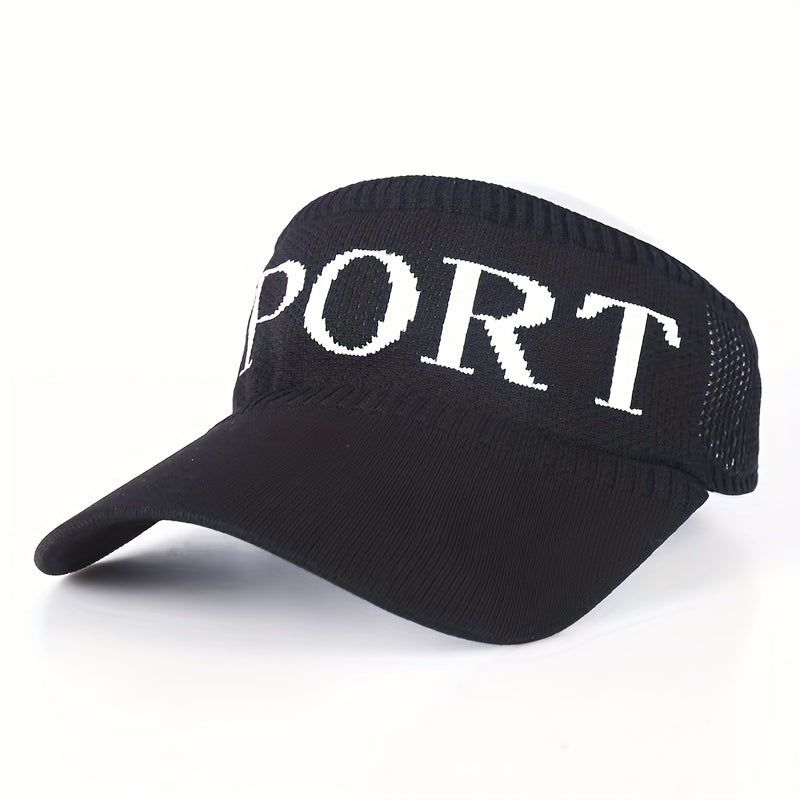 SPORT Knitted Casual Visor Hat Solid Sunscreen Travel Beach Hats