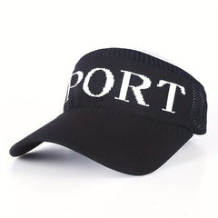 SPORT Knitted Casual Visor Hat Solid Sunscreen Travel Beach Hats