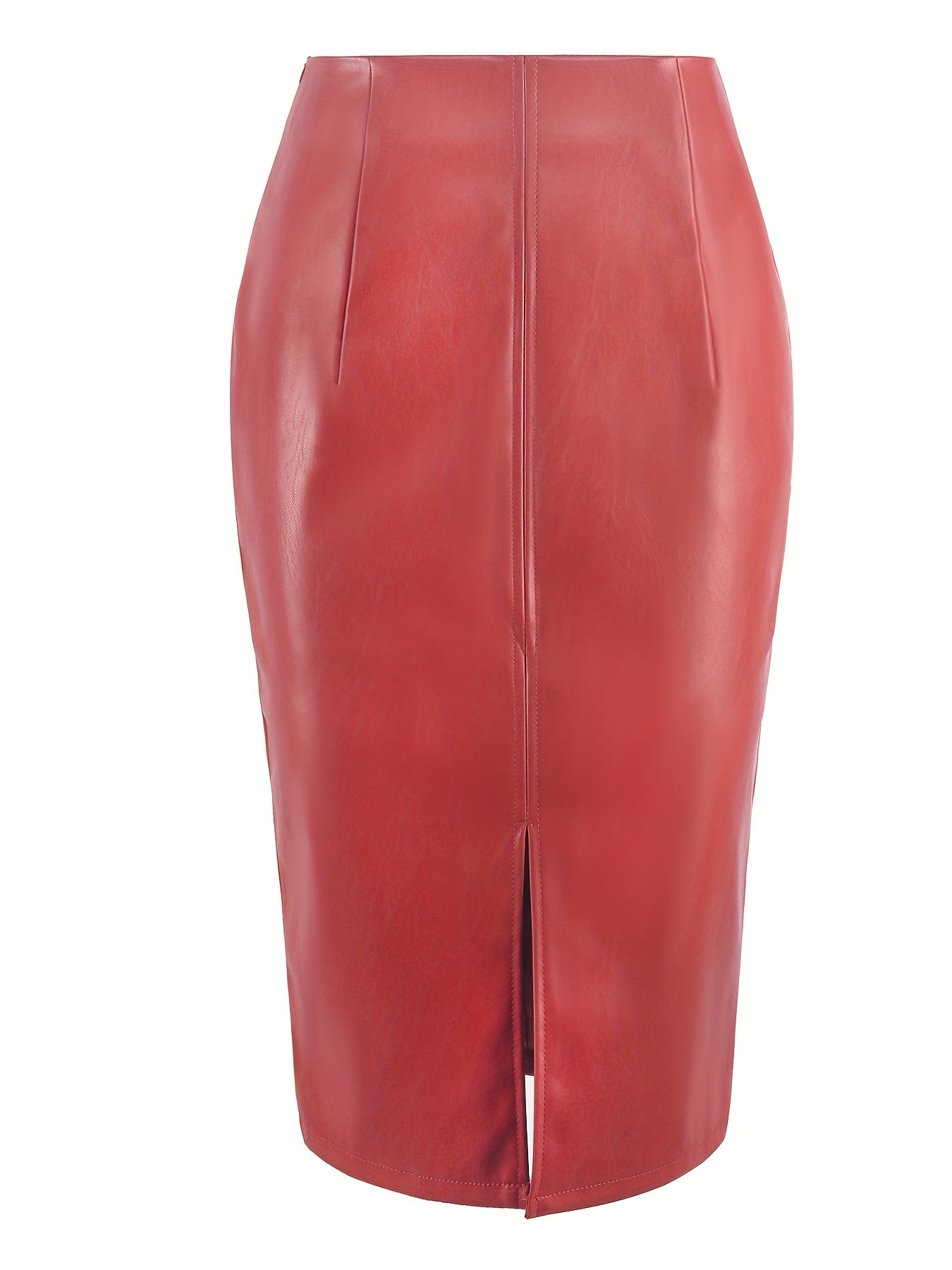 Sexy High Waist Faux Leather Pencil Skirt