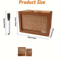 Retro Wooden Money Box with Digital Scale and Counter