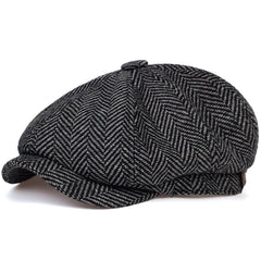 Men's Striped Newsboy Cap - Stylish and Classic Gatsby Hat
