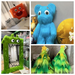 Long Plush Desktop Photo Props Decoration Plush Fabric Tablecloth