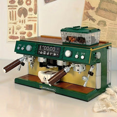 Retro Coffee Machine Mini Block Model Building Toy