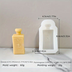 Perfume Bottle Shape Aromatherapy Mold DIY Soap Candle Fragrance Stone
