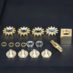 Brass Gear Linkage Puzzle Spinner Desk Toy Halloween & Christmas Gift Idea