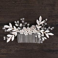 Faux Pearl Crystal Hair Combs for Bride Wedding
