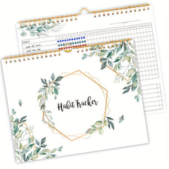 Trees Habit Tracker Wall Calendar & Journal Spiral Binding 10.8 Inches