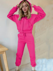 Women's 2pc Hooded Sports Sweatshirt Sets