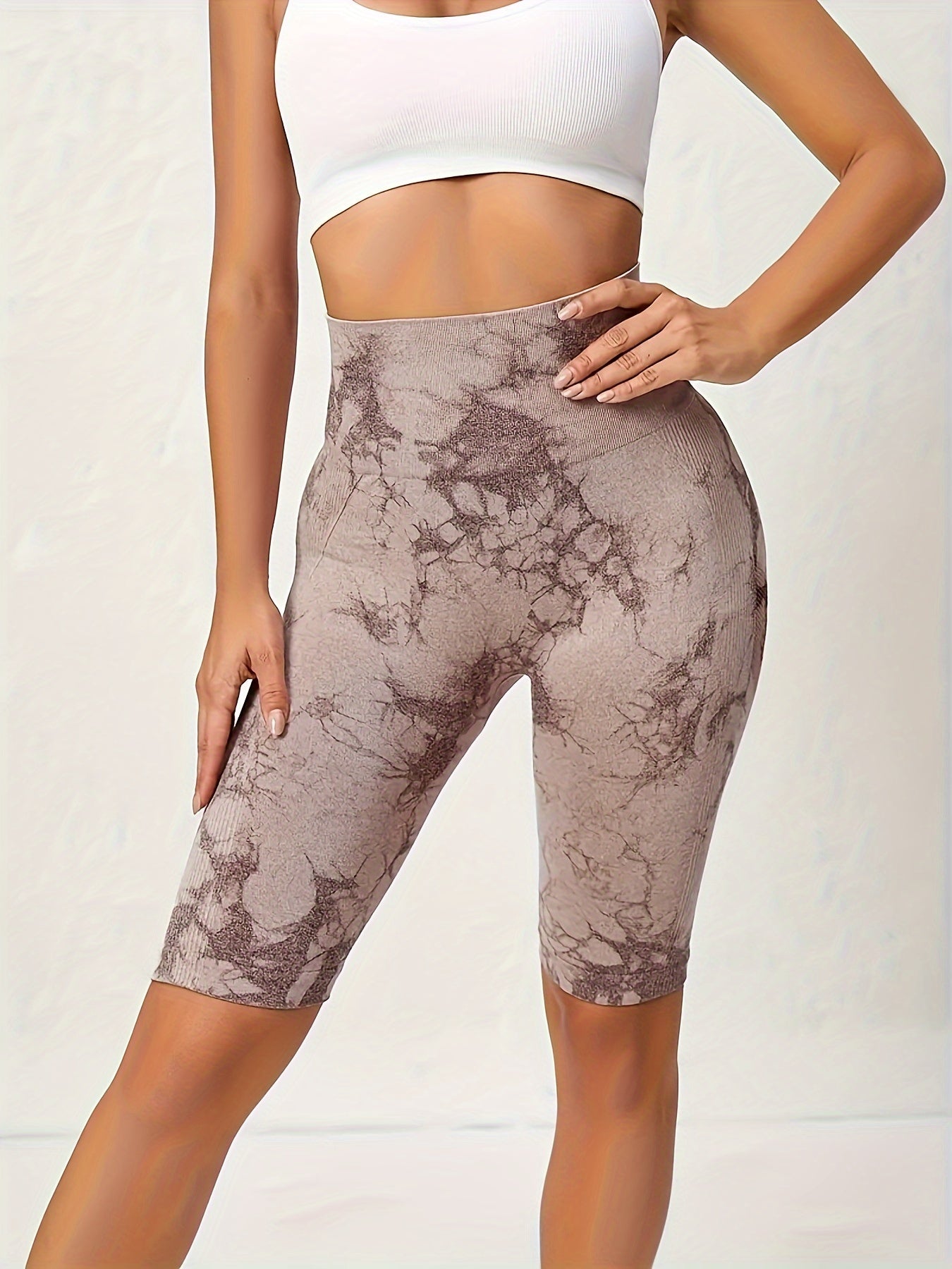 Tie Dye Seamless Sports Shorts Butt Lifting Yoga Cycling Activewear