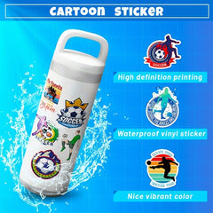 50pcs Football Stickers PVC Trophy Football Stickers For Luggage Computer
