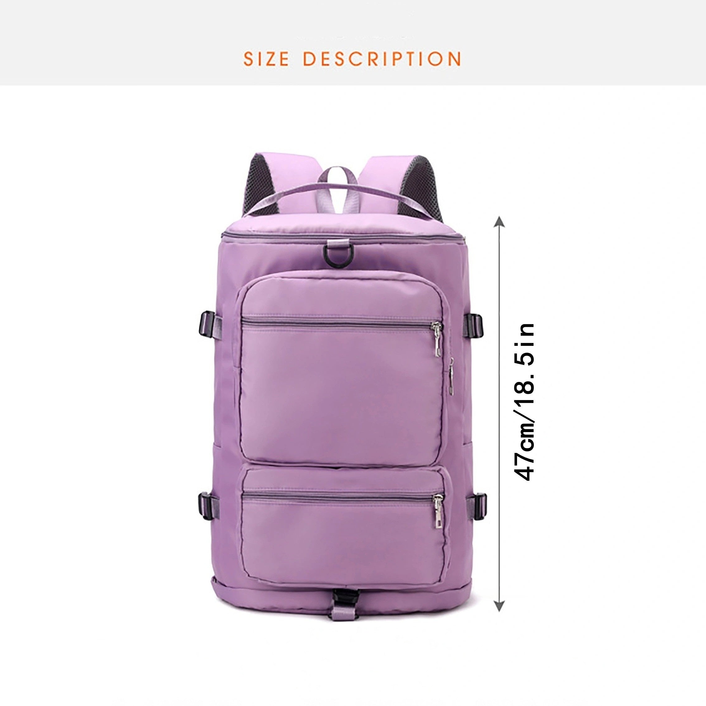 Large Capacity Sports Bag Travel Duffle Backpack Shoe Compartment