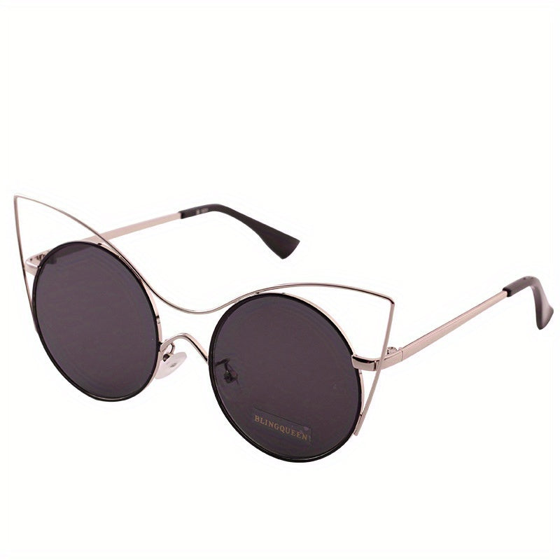 UV400 Cat Shape Kids Sunglasses Metal Frame Unisex