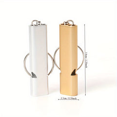 2pcs Survival Whistle Keychains Metal Lifesaving Whistle