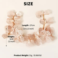 Baroque Flower Faux Pearls Bridal Headpieces Bride Wedding Headbands Hair Vine
