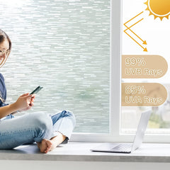 UV Blocking Frosted Glass Window Film Static Cling Vinyl Window Clings