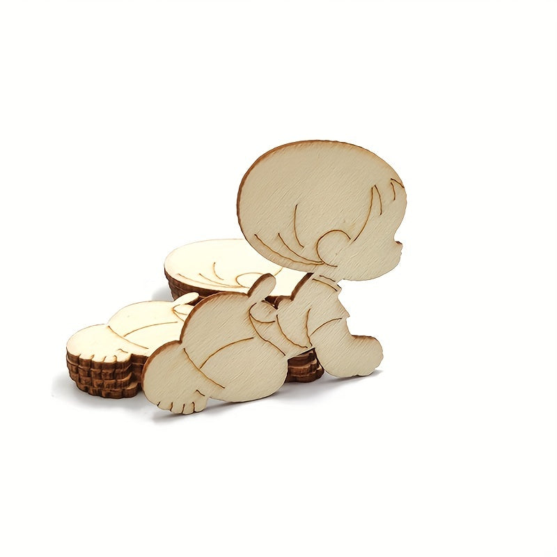 5pcs Wooden Shapes for Painting Decoration