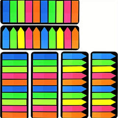 Neon Arrow Sticky Index Tabs, 1200/1600 Pcs
