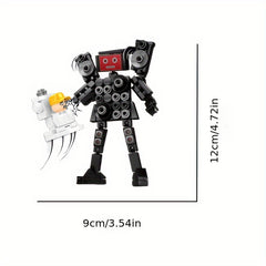 Surveillance Sound Toy Toilet TV Monitor Building Blocks
