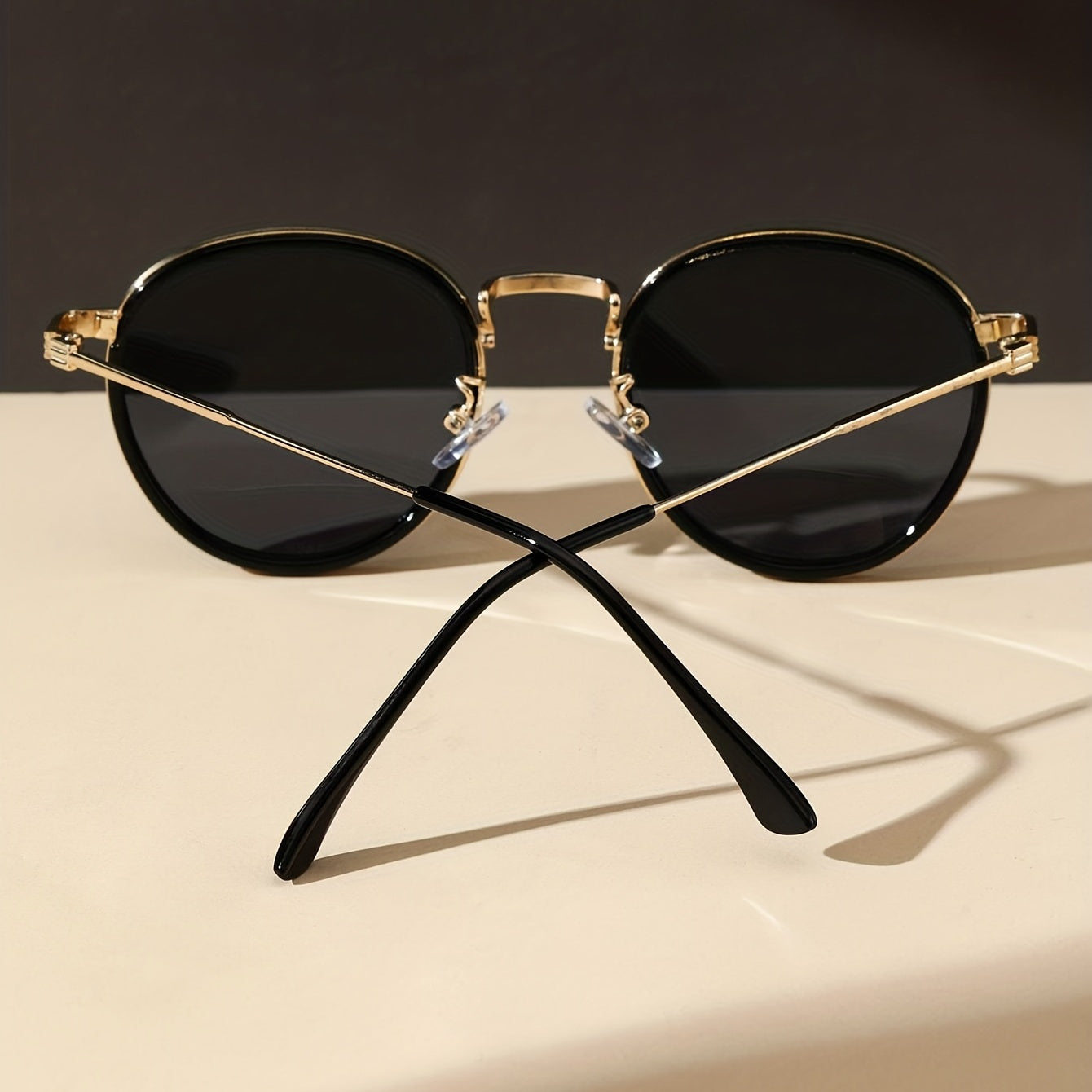 Metal Round Frame Sunglasses Vintage Cat Eye Glasses UV400