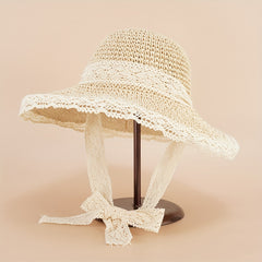 Stylish Straw Sun Hat with Hollow Out Design for Summer