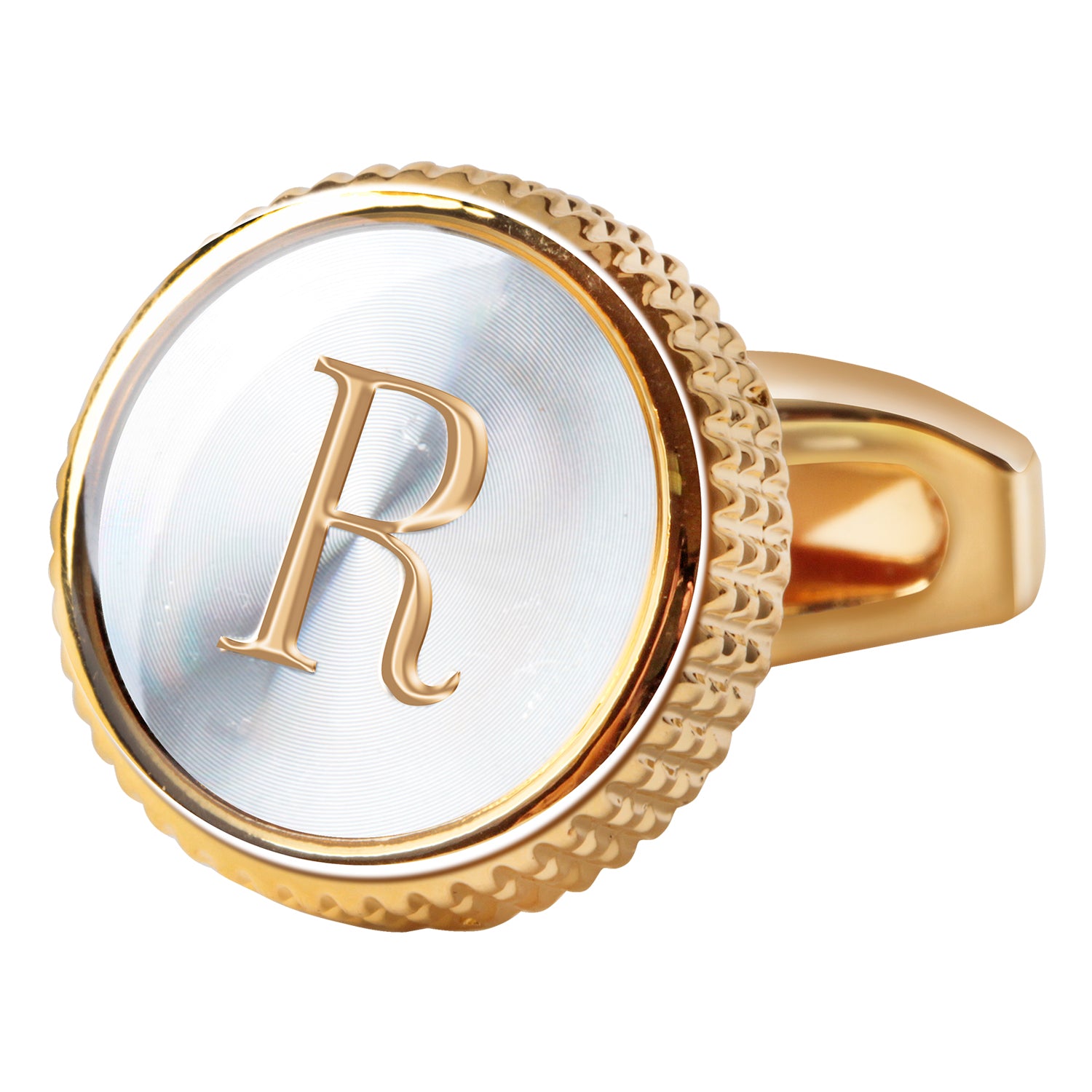 Men's Golden Letter Cufflinks Business Casual