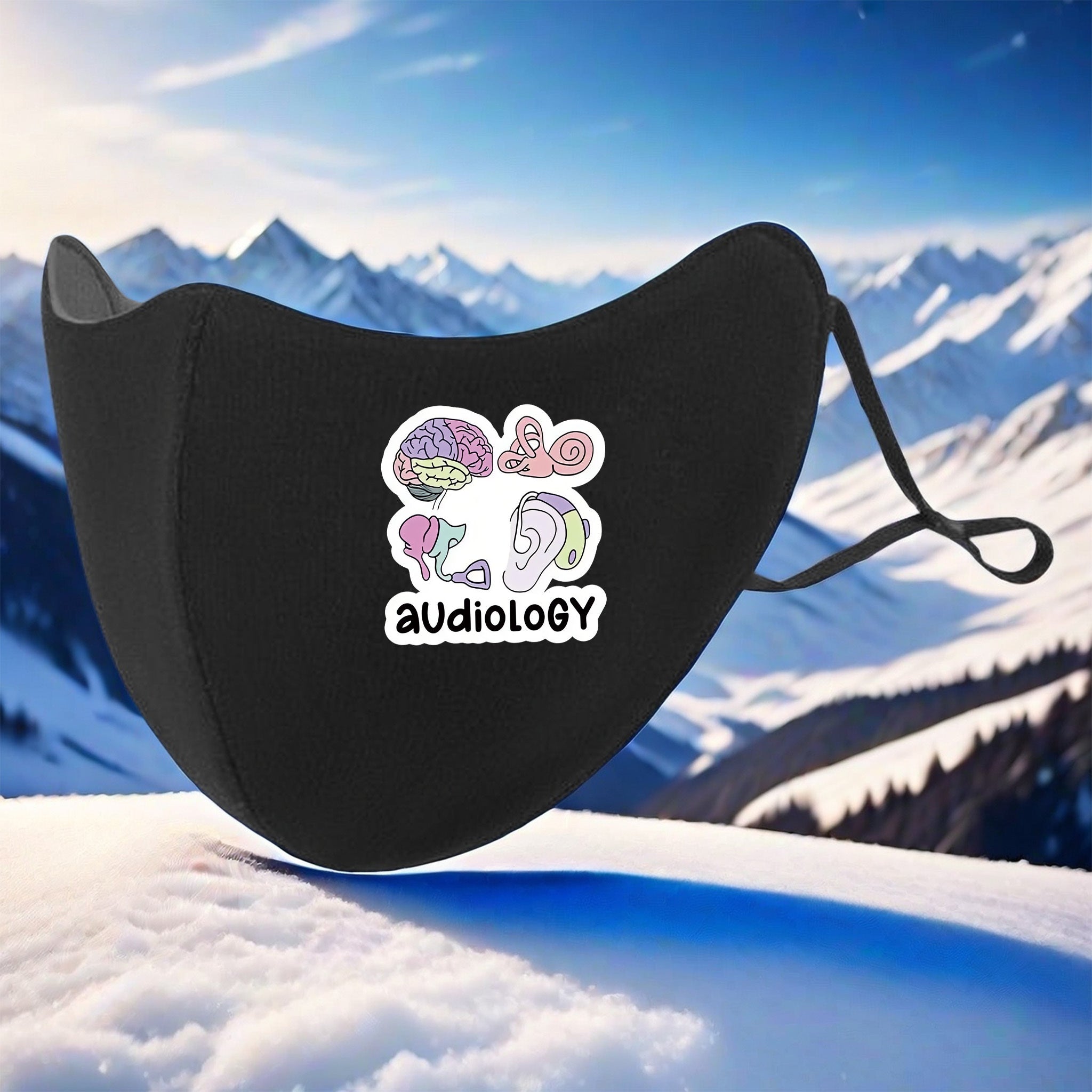 3D Fleece Lined Warm Face Mask w/ Colorful Mic & Earpi
