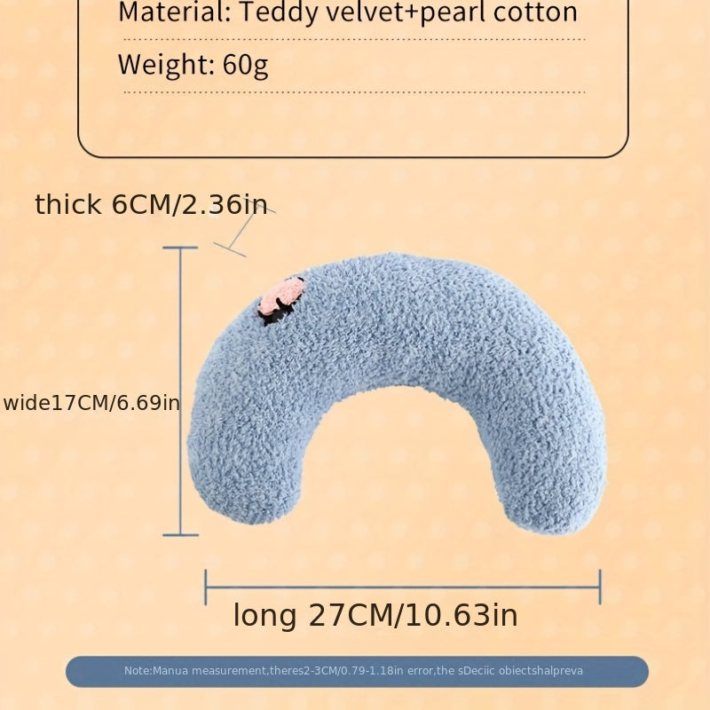 Soft U-Shaped Pillow for Cats, Dog Sleeping Mat, Neck Protection