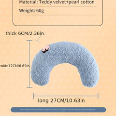 Soft U-Shaped Pillow for Cats, Dog Sleeping Mat, Neck Protection