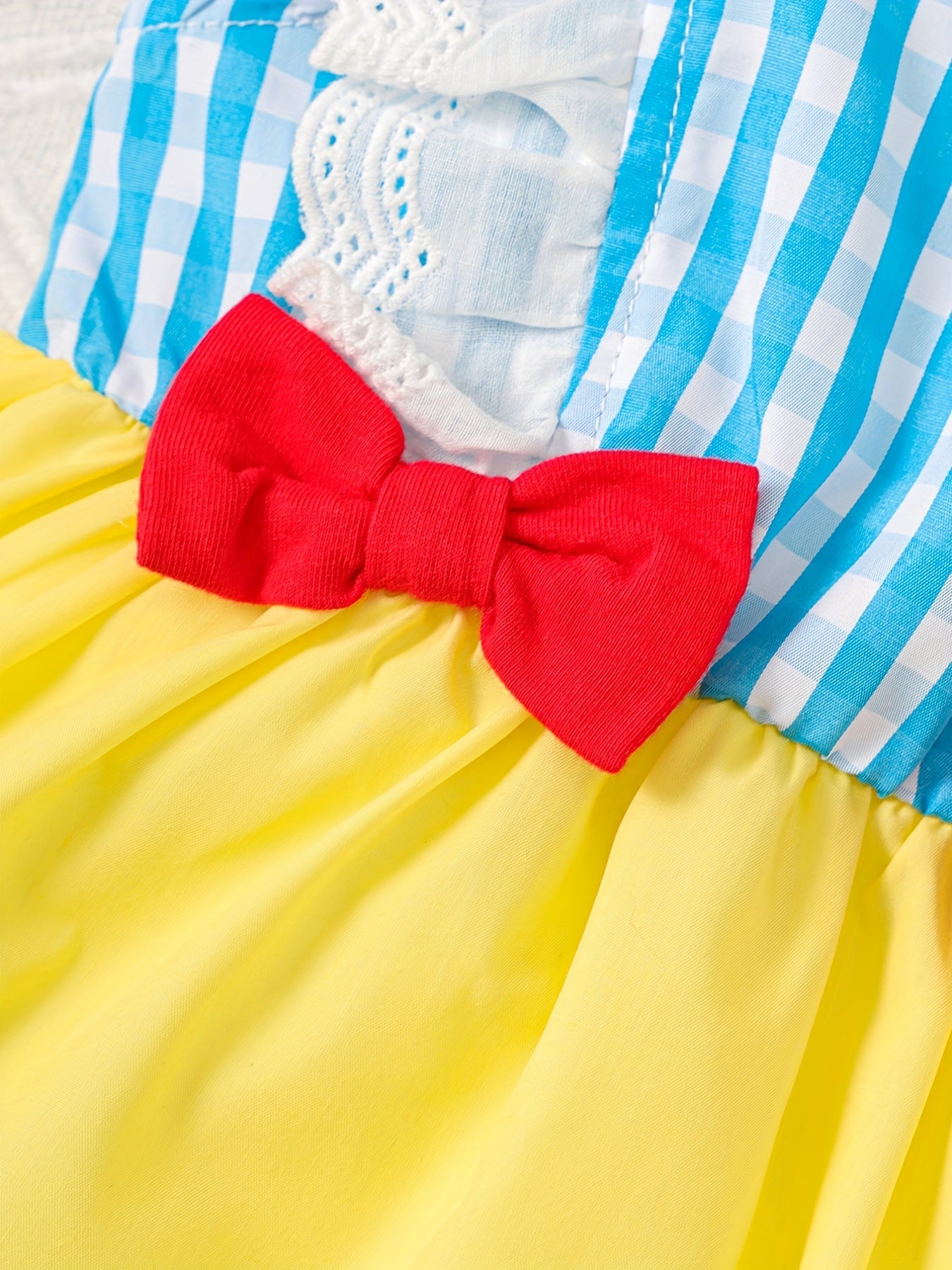 2pcs Baby Girls Checkered Dress & Hat Set for Summer Party