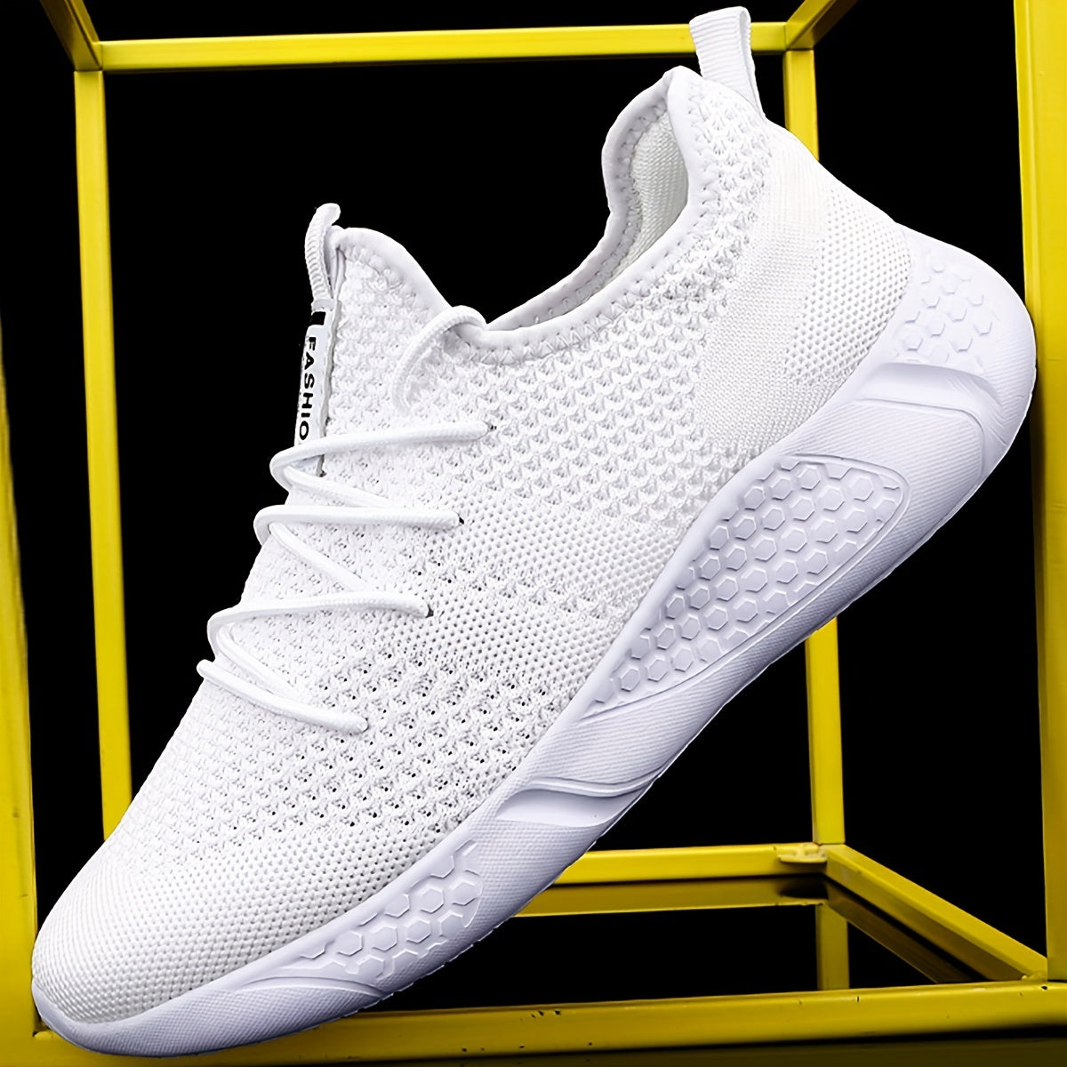 Women's Letter Patched Running Shoes Lace Up Outdoor Casual Sneakers