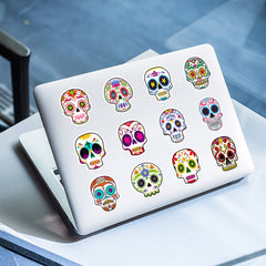 50pcs Painted Skull Stickers for Laptop Helmets Water Cup DIY Sticker Pack