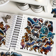 50pcs Abstract Animal Series Stickers - Waterproof DIY Graffiti Stickers