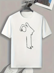 Funny Pattern Print Men's Sports T-shirt